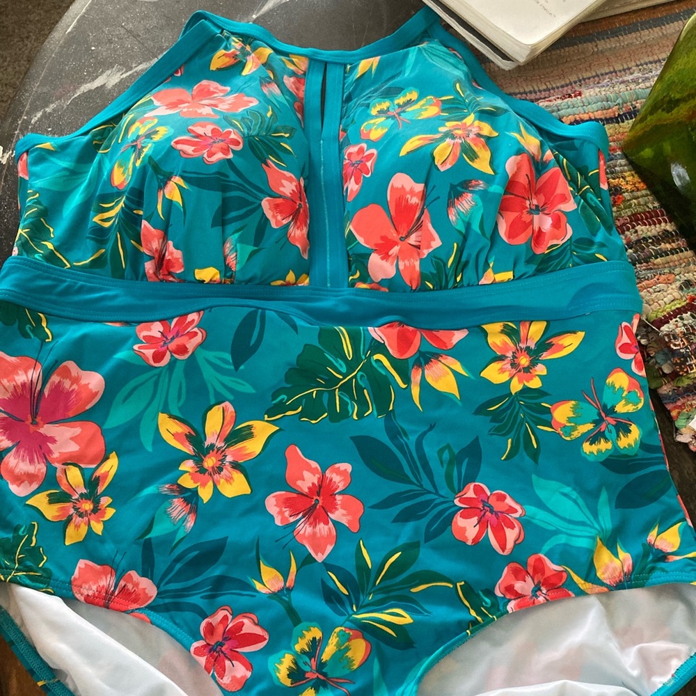 Lands End Plus Size One-Piece Swim Suit